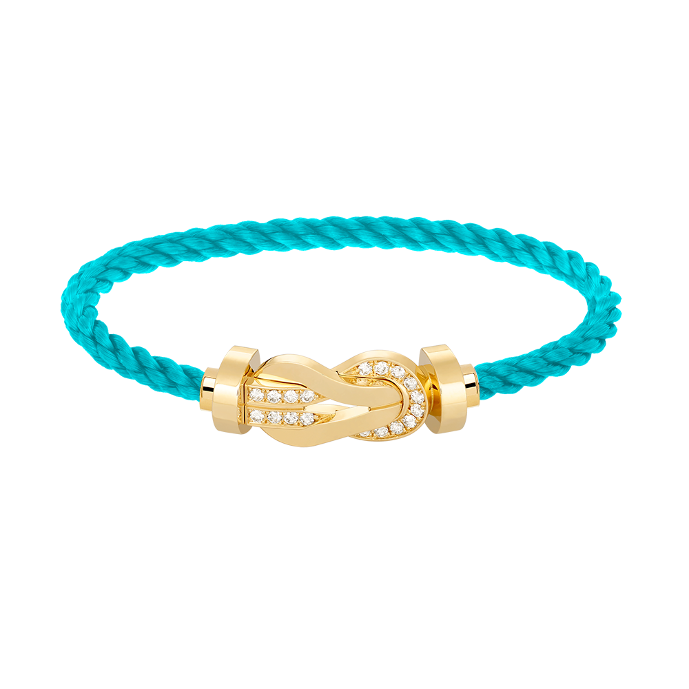 [Triumph Jewelry]CHANCE LARGE 8 FIGURE BUCKLE HALF DIAMOND BRACELET GOLD
