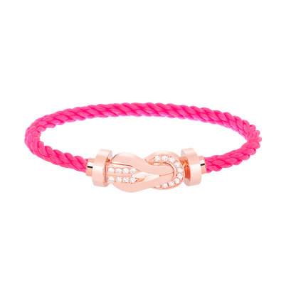 [Triumph Jewelry]CHANCE LARGE 8 FIGURE BUCKLE HALF DIAMOND BRACELET ROSE GOLD
