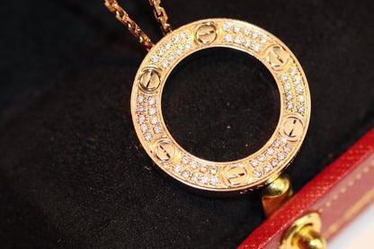 [Triumph Jewelry]LOVE NECKLACE ADJUSTABLE ROSE GOLD