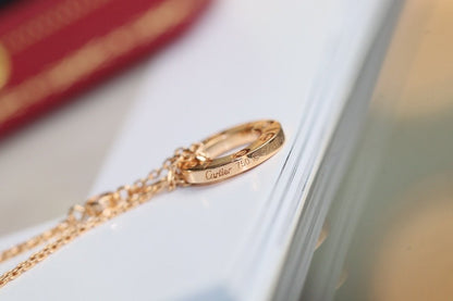 [Triumph Jewelry]LOVE NECKLACE ADJUSTABLE ROSE GOLD 2 DIAMOND