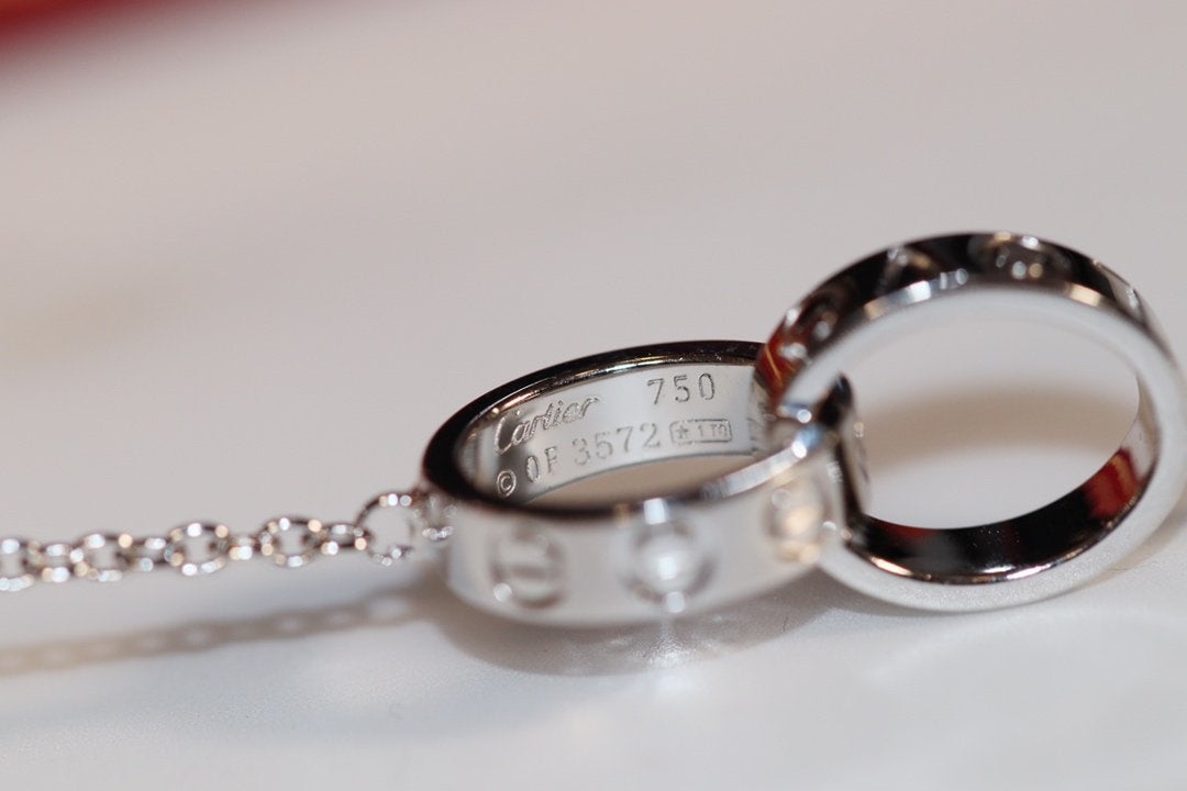 [Triumph Jewelry]LOVE NECKLACE PINK GOLD AND SILVER