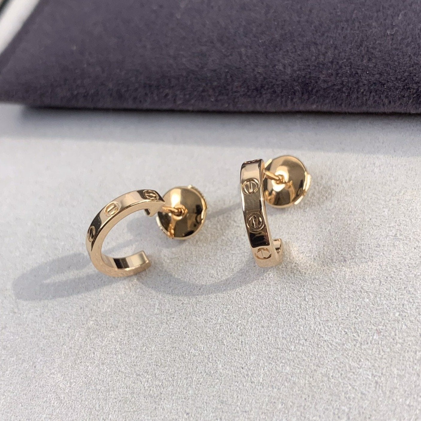 [Triumph Jewelry]LOVE EARRINGS 2.65MM PINK GOLD