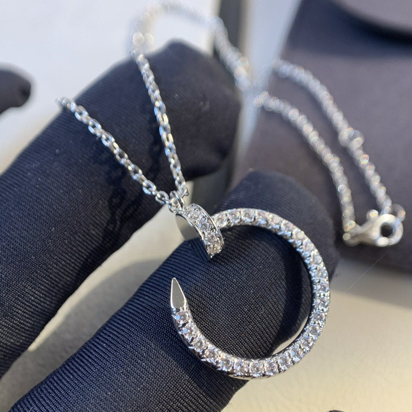 [Triumph Jewelry]JUSTE NECKLACE SILVER DIAMONDS