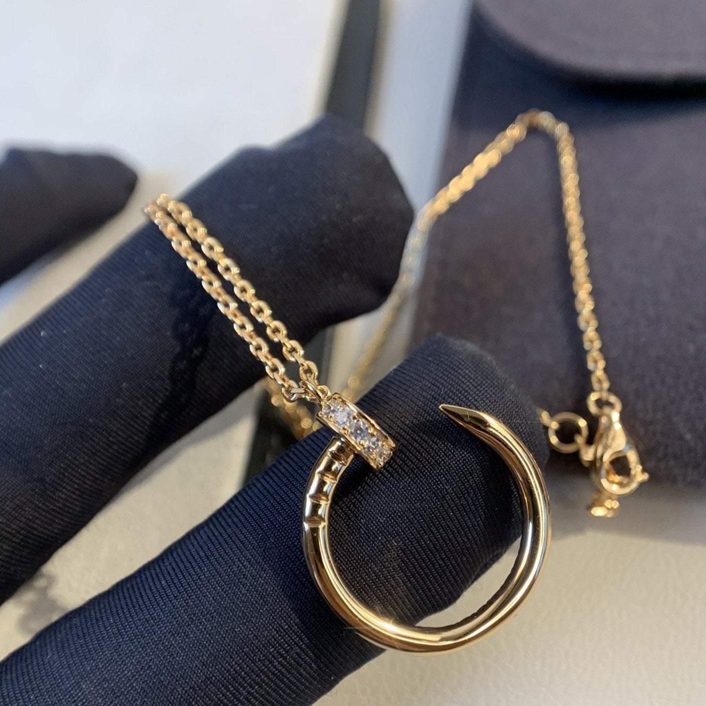[Triumph Jewelry]JUSTE NECKLACE PINK GOLD DIAMONDS