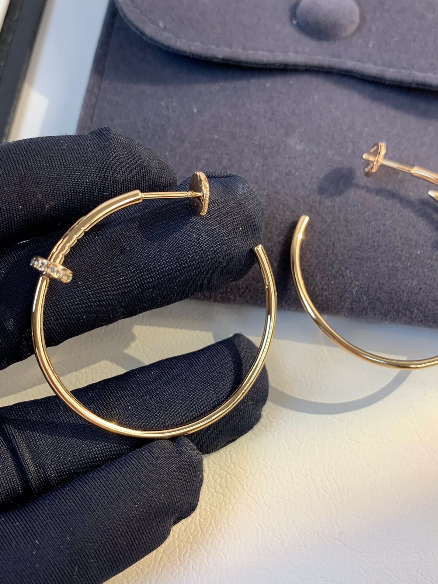 [Triumph Jewelry]JUSTE EARRINGS GOLD DIAMONDS 1.8MM