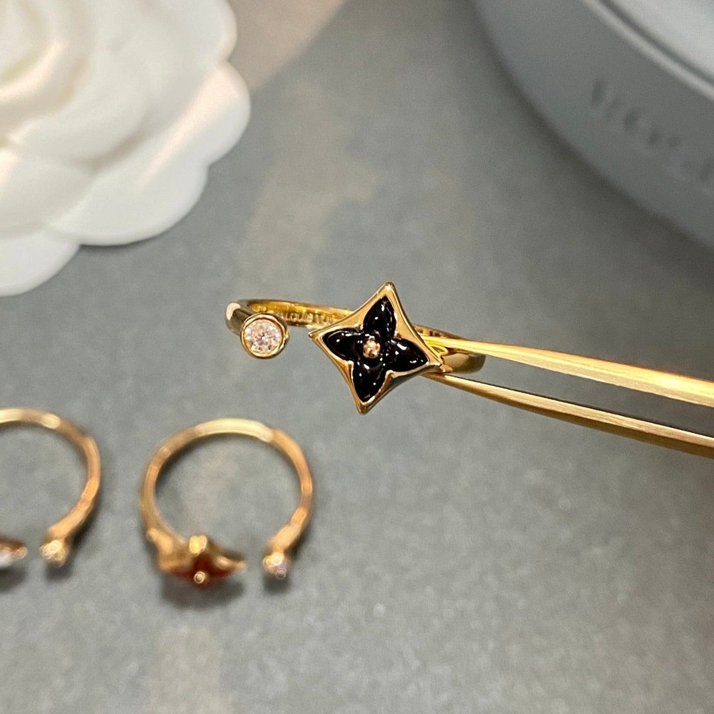 [Triumph Jewelry]STAR 1 DIAMOND OPEN RING