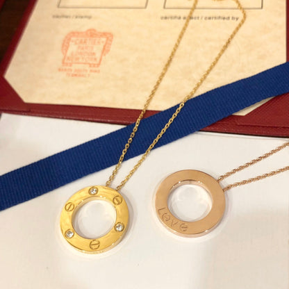 [Triumph Jewelry]LOVE NECKLACE 16MM 3 DIAMONDS