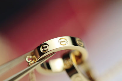 [Triumph Jewelry]LOVE NECKLACE DOUBLE RING GOLD