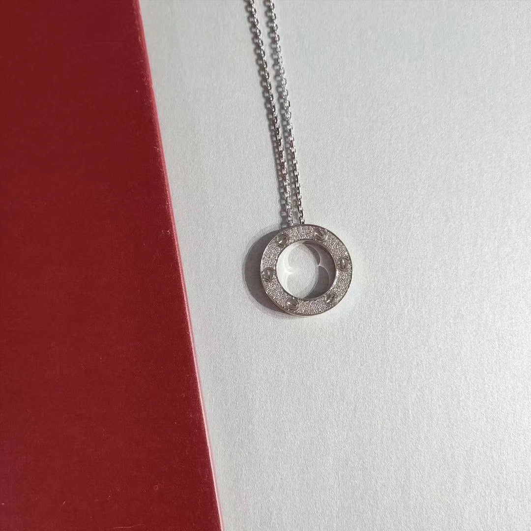 [Triumph Jewelry]LOVE NECKLACE ADJUSTABLE SILVER