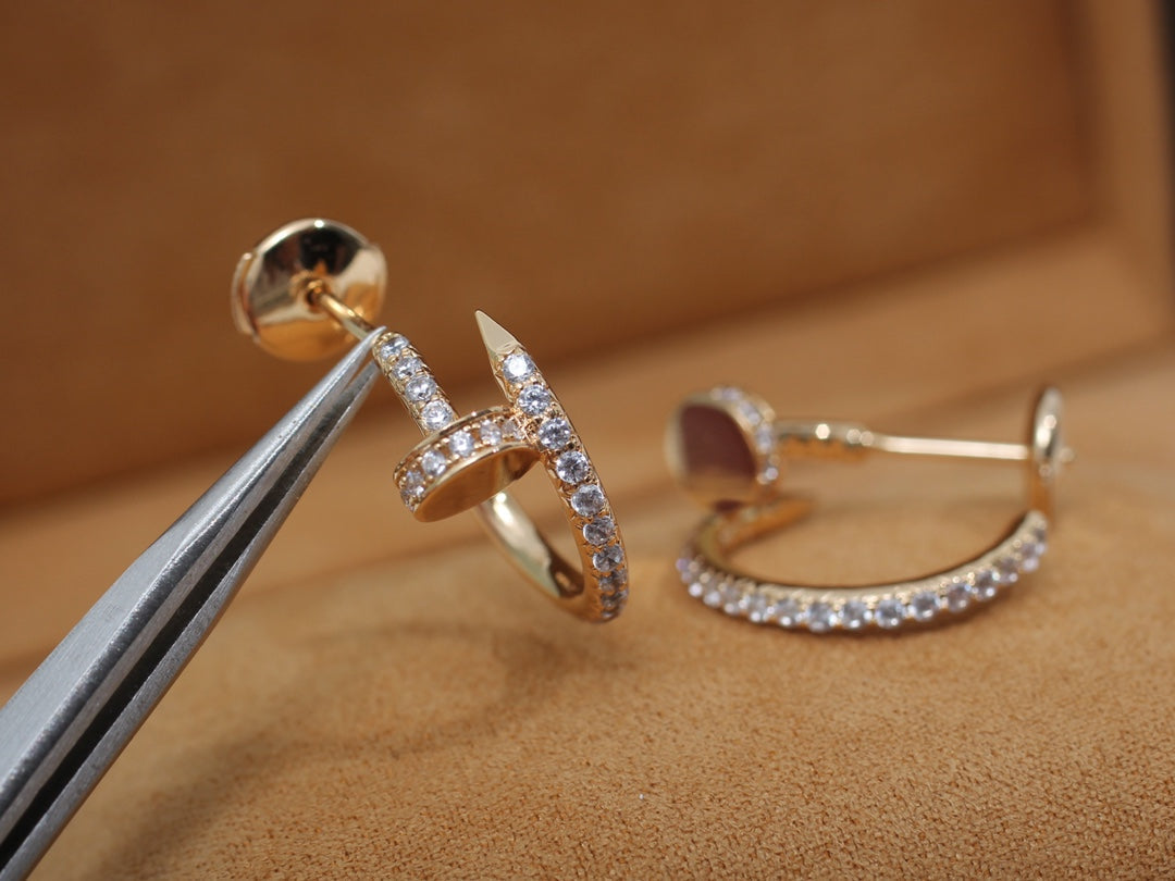 [Triumph Jewelry]JUSTE EARRINGS 12.75MM PINK GOLD DIAMOND
