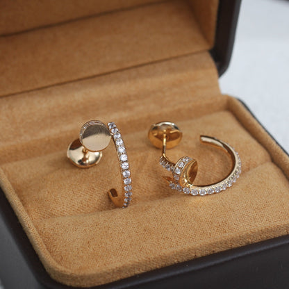 [Triumph Jewelry]JUSTE EARRINGS 12.75MM PINK GOLD DIAMOND