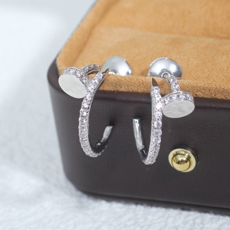 [Triumph Jewelry]JUSTE EARRINGS 12.75MM SILVER DIAMOND