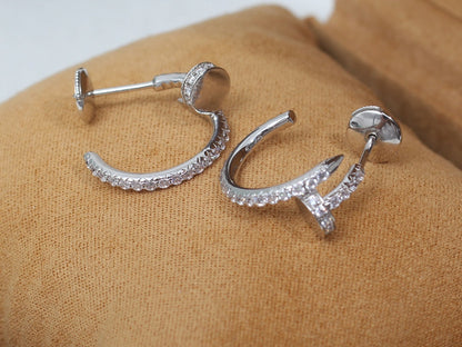 [Triumph Jewelry]JUSTE EARRINGS 12.75MM SILVER DIAMOND