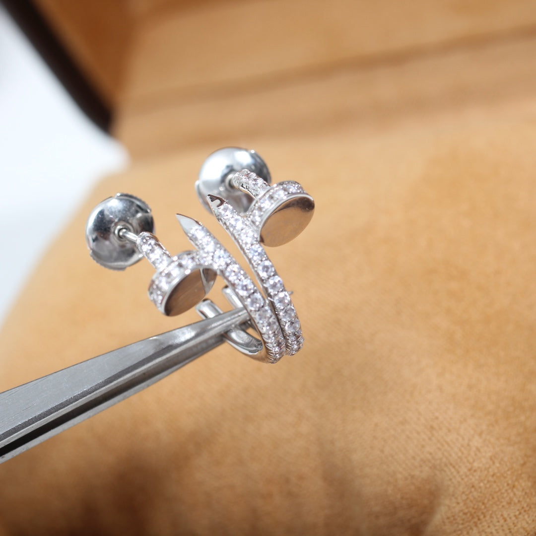 [Triumph Jewelry]JUSTE EARRINGS 12.75MM SILVER DIAMOND