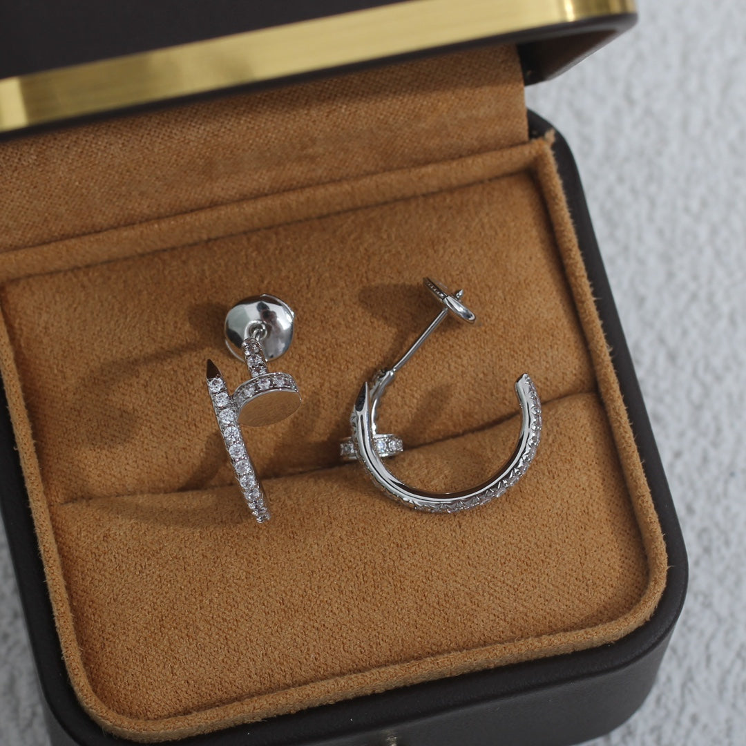 [Triumph Jewelry]JUSTE EARRINGS 12.75MM SILVER DIAMOND