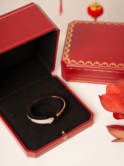 [Triumph Jewelry]PANTHERE ROSE GOLD DIAMOND OPEN BRACELET