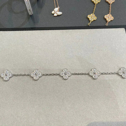 [StTriumph Jewelryar Jewelry] CLOVER 5 MOTIF FULL DIAMOND BRACELET COLLECTION