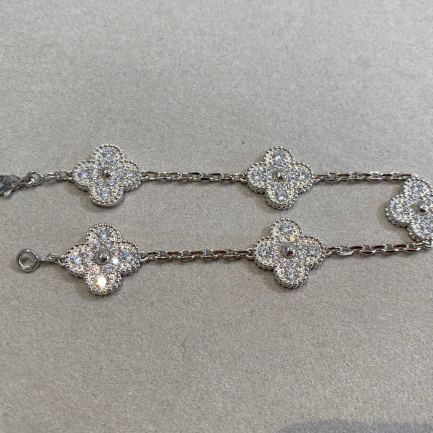 [StTriumph Jewelryar Jewelry] CLOVER 5 MOTIF FULL DIAMOND BRACELET COLLECTION