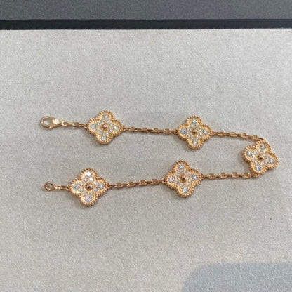 [StTriumph Jewelryar Jewelry] CLOVER 5 MOTIF FULL DIAMOND BRACELET COLLECTION