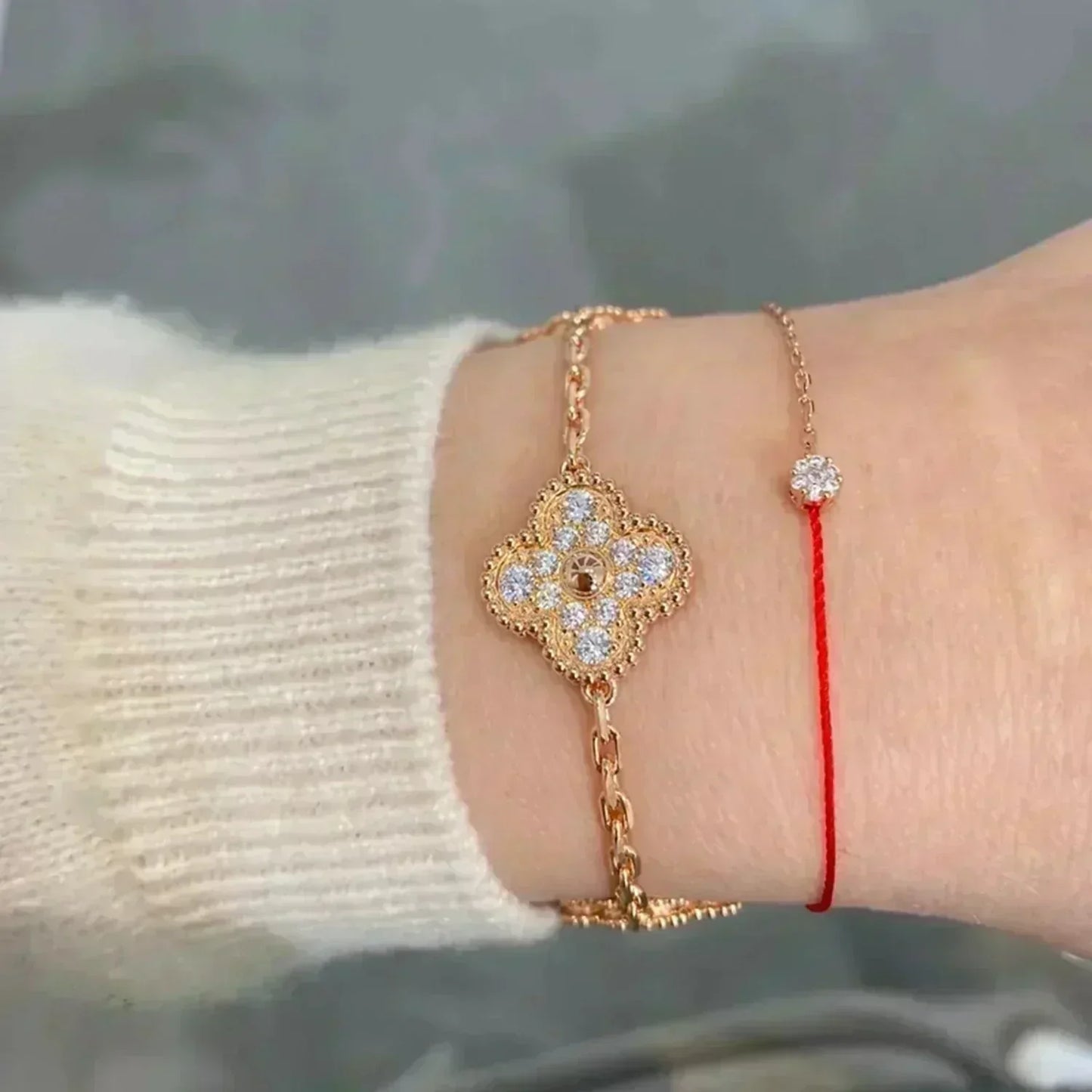 [StTriumph Jewelryar Jewelry] CLOVER 5 MOTIF FULL DIAMOND BRACELET COLLECTION