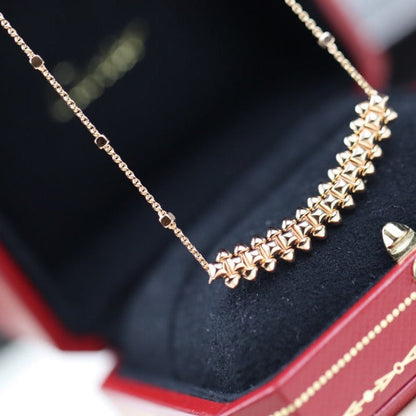 [Triumph Jewelry]CLASH PINK GOLD NECKLACE