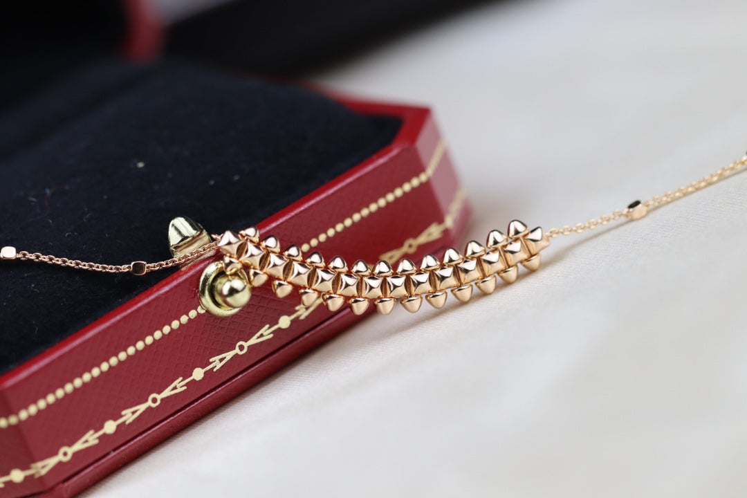 [Triumph Jewelry]CLASH PINK GOLD NECKLACE
