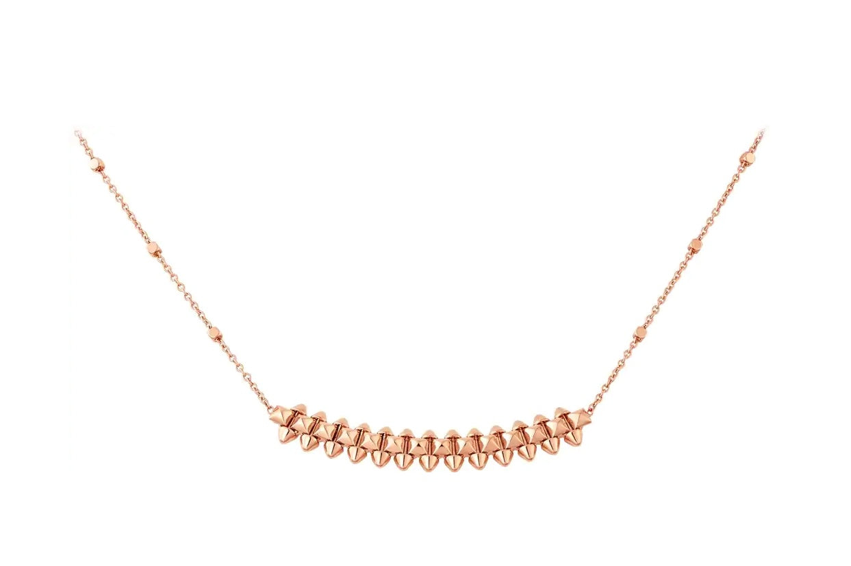 [Triumph Jewelry]CLASH PINK GOLD NECKLACE