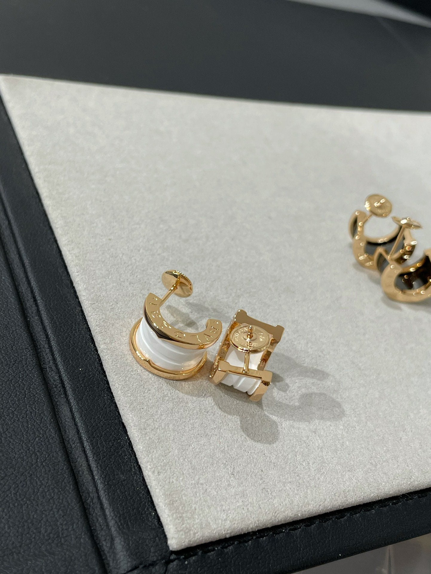[Triumph Jewelry]ZERO 1 PINK GOLD CERAMIC EARRINGS