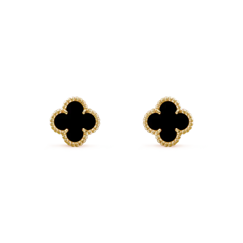 [Triumph Jewelry]CLOVER MINI 9.5MM BLACK MOP EARRINGS