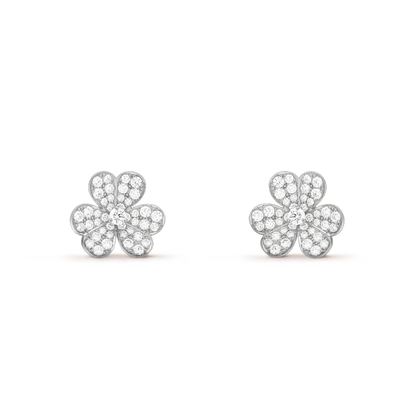 [Triumph Jewelry]CLOVER COMOS DIAMOND EARRINGS SILVER