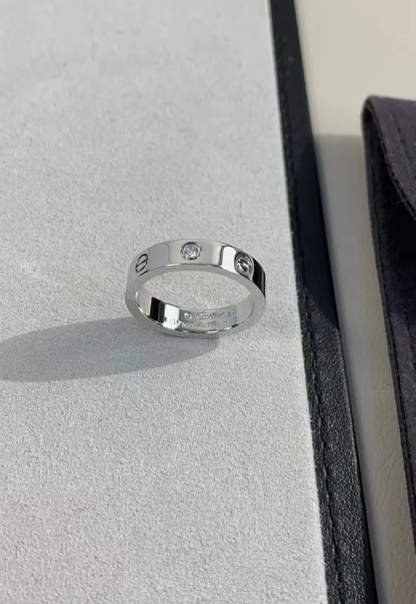 [Triumph Jewelry]LOVE RING 4MM 1 DIAMOND SILVER