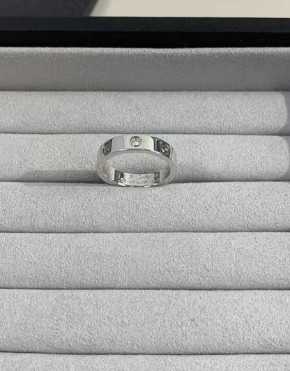 [Triumph Jewelry]LOVE RING 4MM 1 DIAMOND SILVER