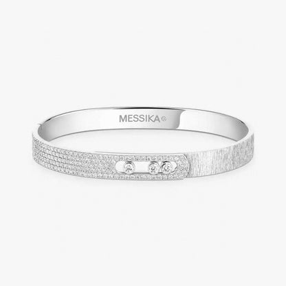 [Triumph Jewelry]2026 BRAND-NEW FROSTED BRACELET WITH DIAMONDS THREE COLORS