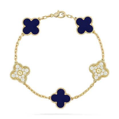 [Triumph Jewelry]CLOVER 5 MOTIF LAPIS LAZULI BRACELET COLLECTION