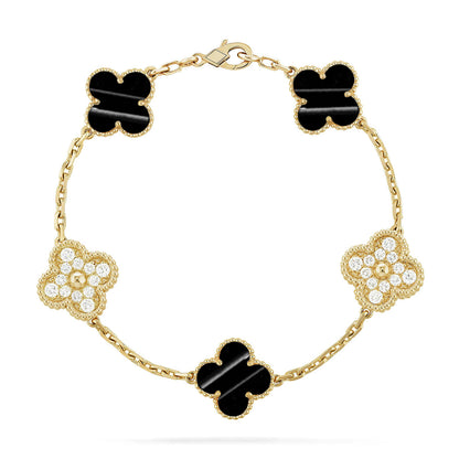 [Triumph Jewelry] CLOVER 5 MOTIF PULSAR STONE BRACELET COLLECTION