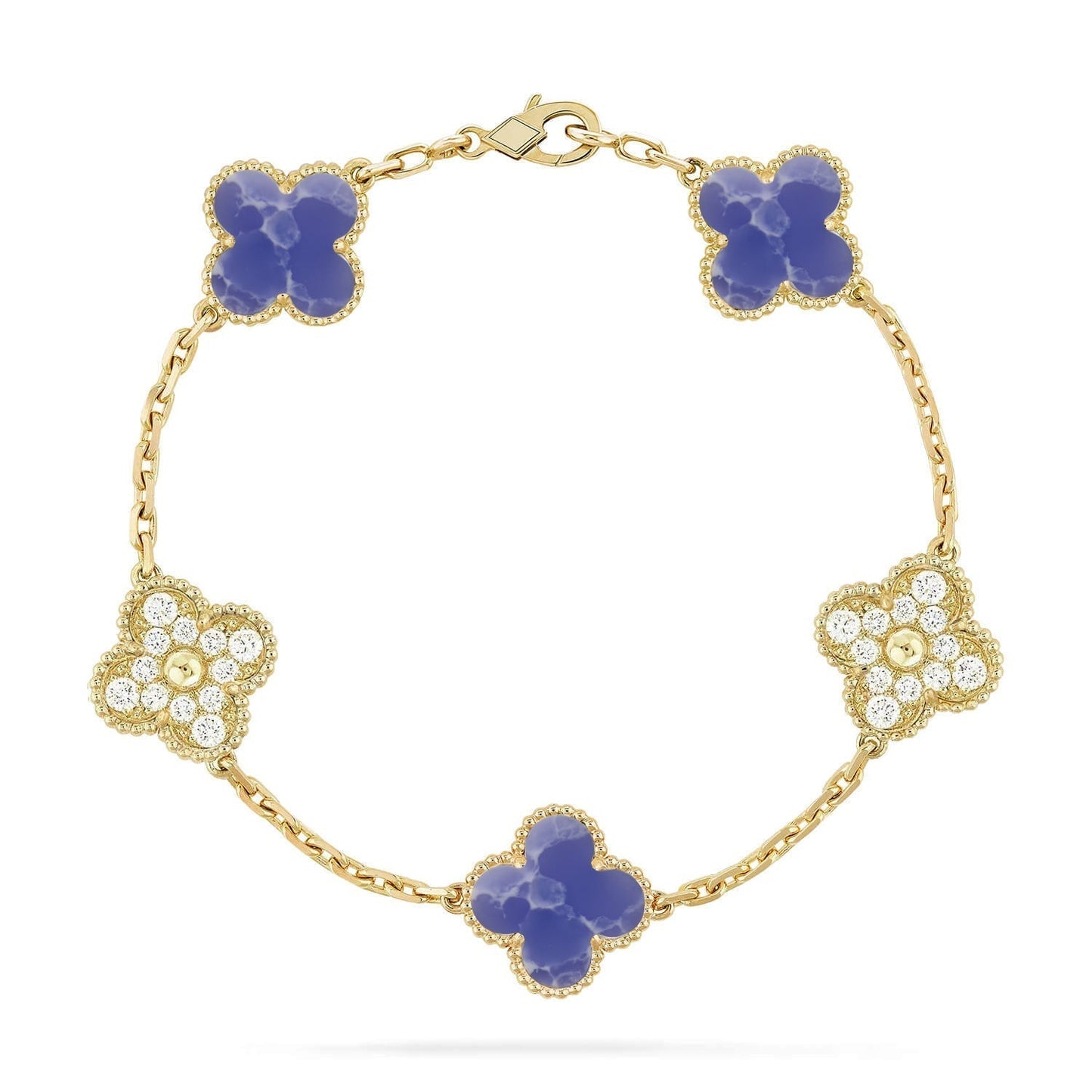 [Triumph Jewelry]CLOVER 5 MOTIF BLUE VEINS BRACELET COLLECTION
