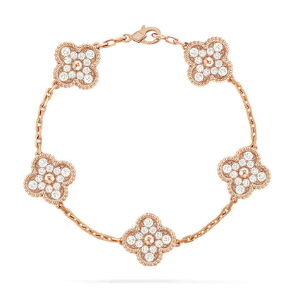 [StTriumph Jewelryar Jewelry] CLOVER 5 MOTIF FULL DIAMOND BRACELET COLLECTION