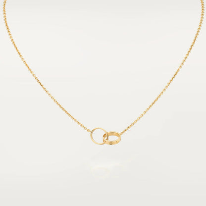 [Triumph Jewelry]LOVE NECKLACE DOUBLE RING GOLD