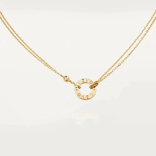 [Triumph Jewelry]LOVE NECKLACE 16MM 2 DIAMONDS