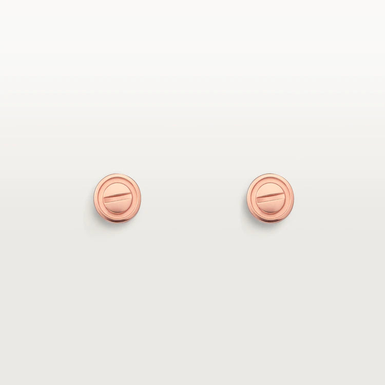[Triumph Jewelry]LOVE EARRINGS PINK GOLD 10MM