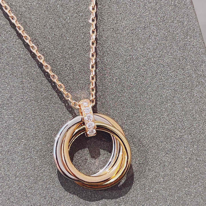 [Triumph Jewelry]TRINITY NECKLACE GOLD  DIAMONDS
