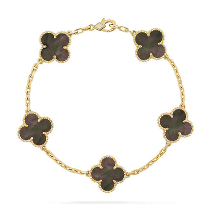 [Triumph Jewelry] CLOVER 5 MOTIF GRAY MOP BRACELET COLLECTION