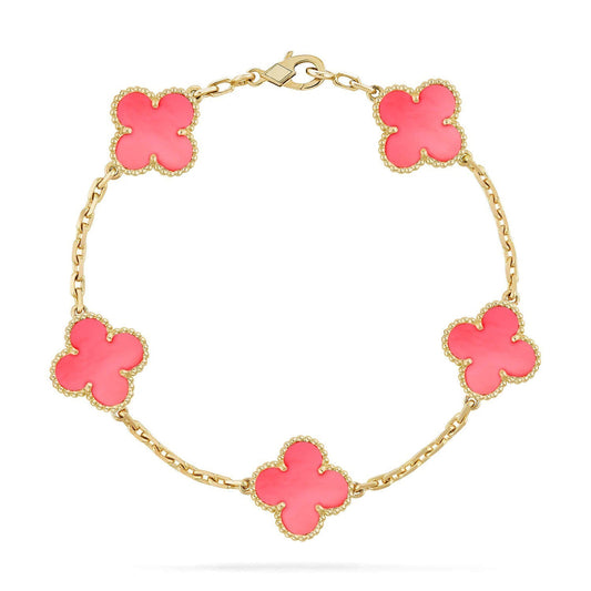 [Triumph Jewelry] CLOVER 5 MOTIFS  PINK MOP BRACELET COLLECTION