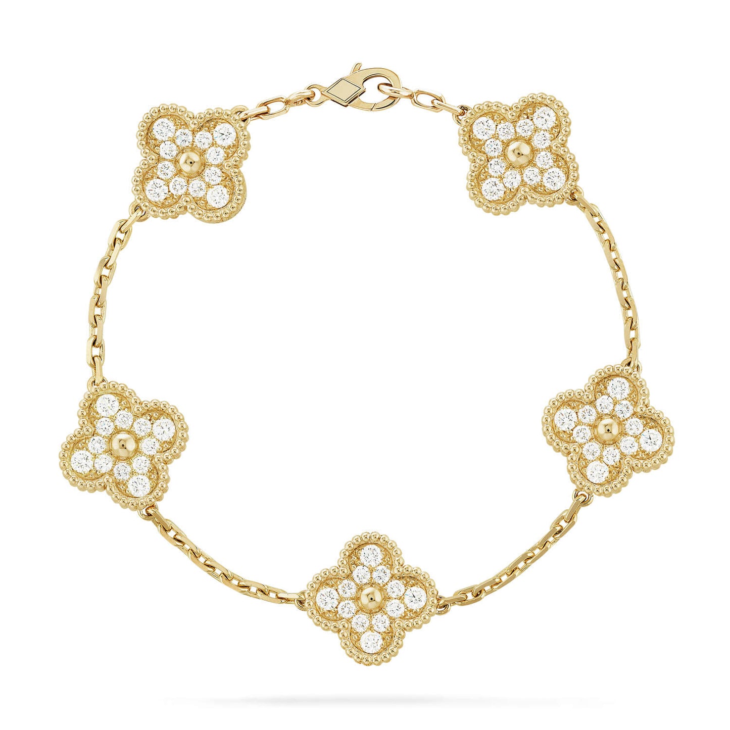 [StTriumph Jewelryar Jewelry] CLOVER 5 MOTIF FULL DIAMOND BRACELET COLLECTION
