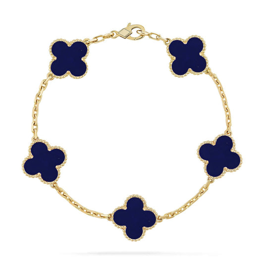 [Triumph Jewelry]CLOVER 5 MOTIF LAPIS LAZULI BRACELET COLLECTION