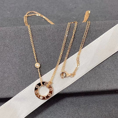 [Triumph Jewelry]LOVE NECKLACE 16MM 2 DIAMONDS