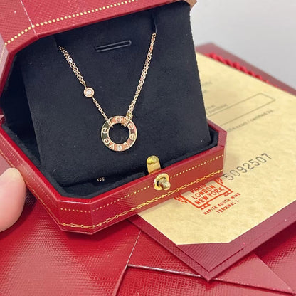 [Triumph Jewelry]LOVE NECKLACE 16MM 2 DIAMONDS