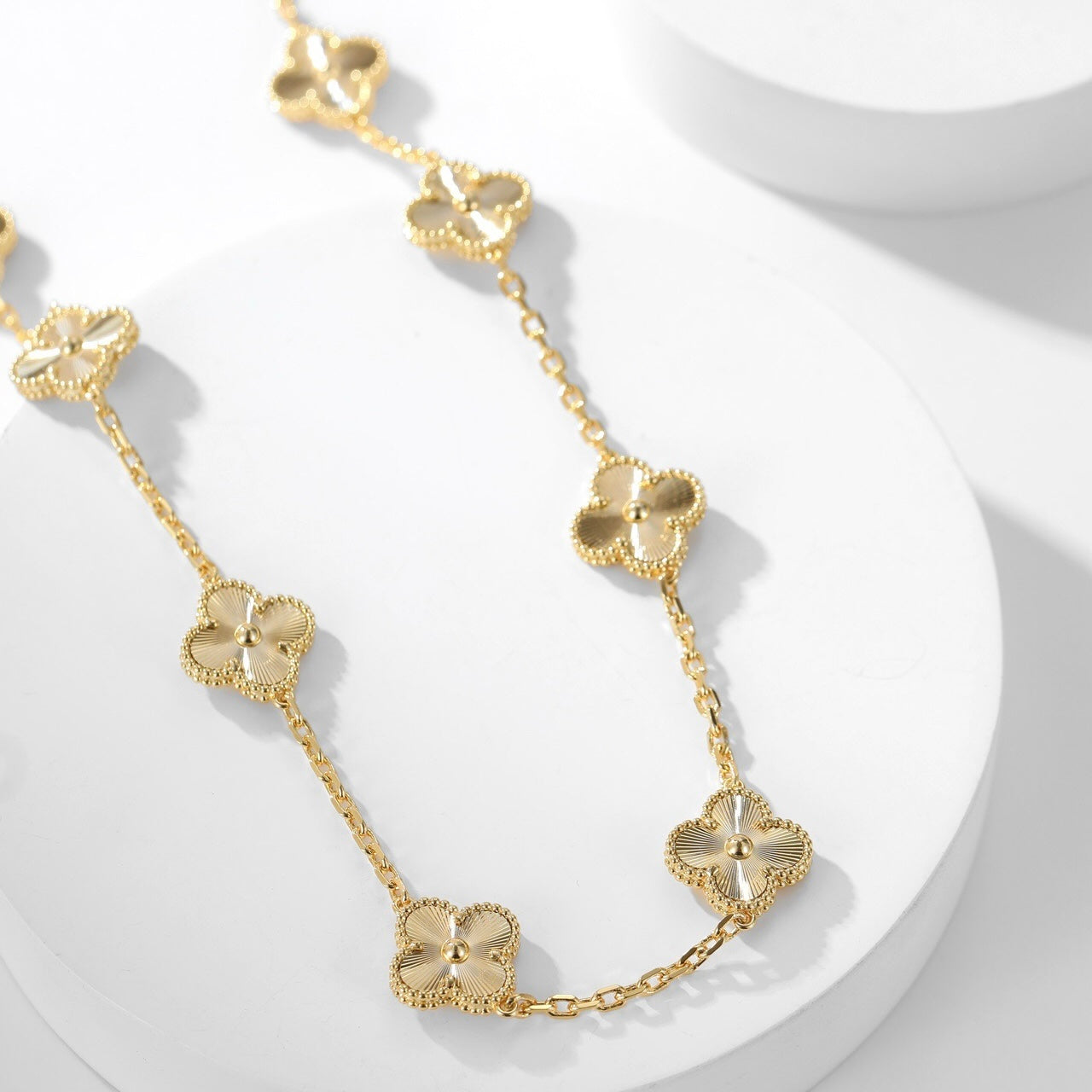 [Triumph Jewelry]CLOVER 10 MOTIFS LASER NECKLACE