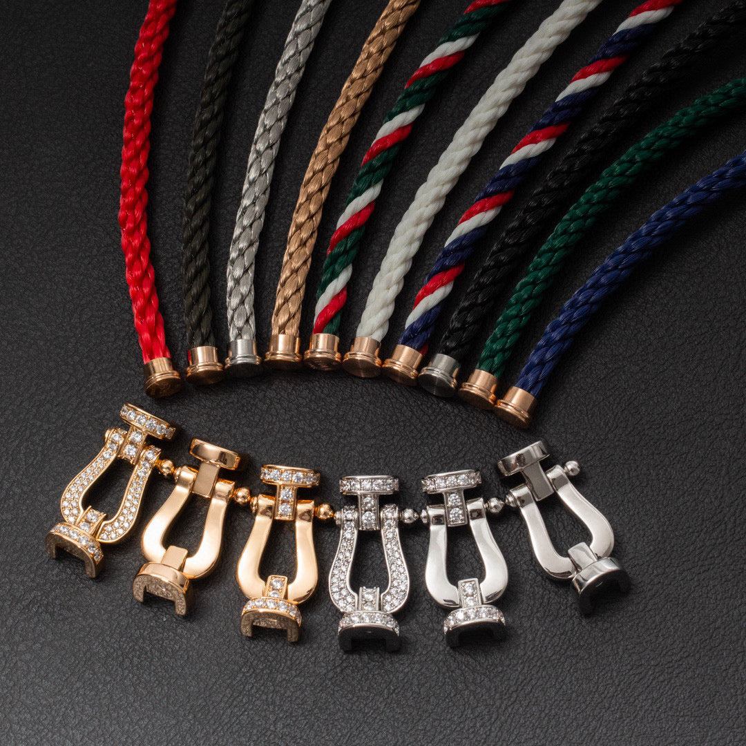 [Triumph Jewelry]FORCE LARGE HORSESHOE FULL DIAMOND BRACELET GOLD