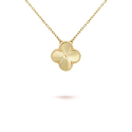 [Triumph Jewelry]CLOVER 15MM LASER NECKLACE AND BOX